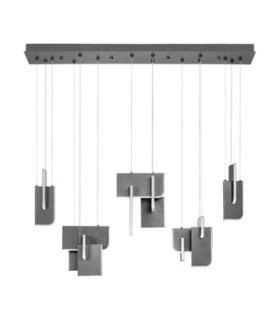 Totem Bar Pendant Ceiling Light Silver Grey Triac Dimmable LED 70W 2381lm 2700K-1