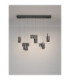 Totem Bar Pendant Ceiling Light Silver Grey Triac Dimmable LED 70W 2381lm 2700K-4