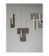 Totem Bar Pendant Ceiling Light Silver Grey Triac Dimmable LED 70W 2381lm 2700K-5