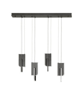 Totem Bar Pendant Ceiling Light Silver Grey Triac Dimmable LED 36W 1676lm 3000K-1