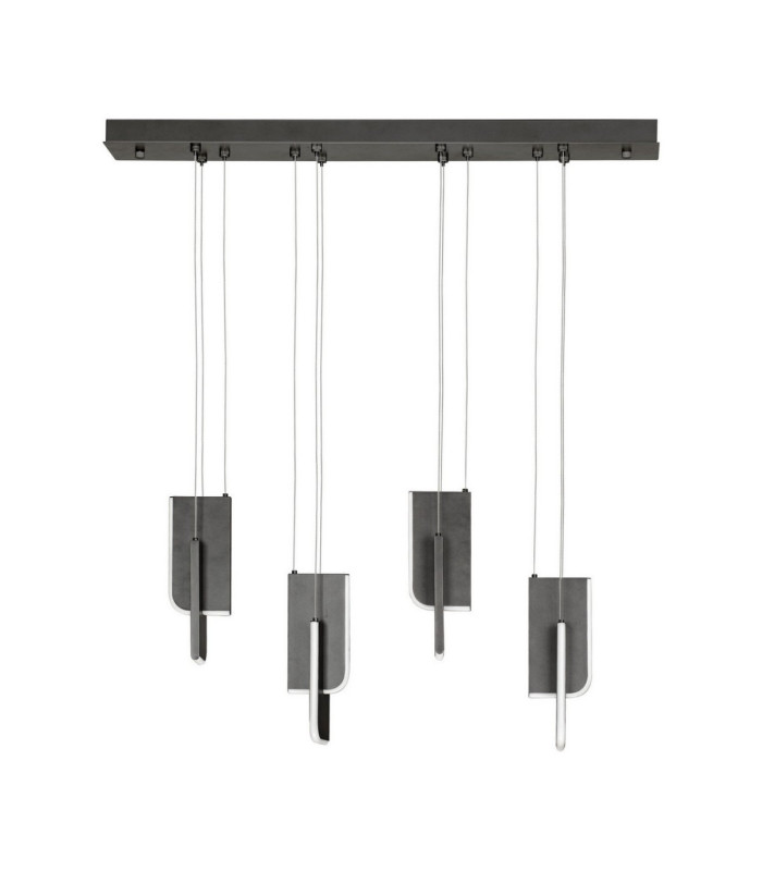 Totem Bar Pendant Ceiling Light Silver Grey Triac Dimmable LED 36W 1676lm 3000K-1