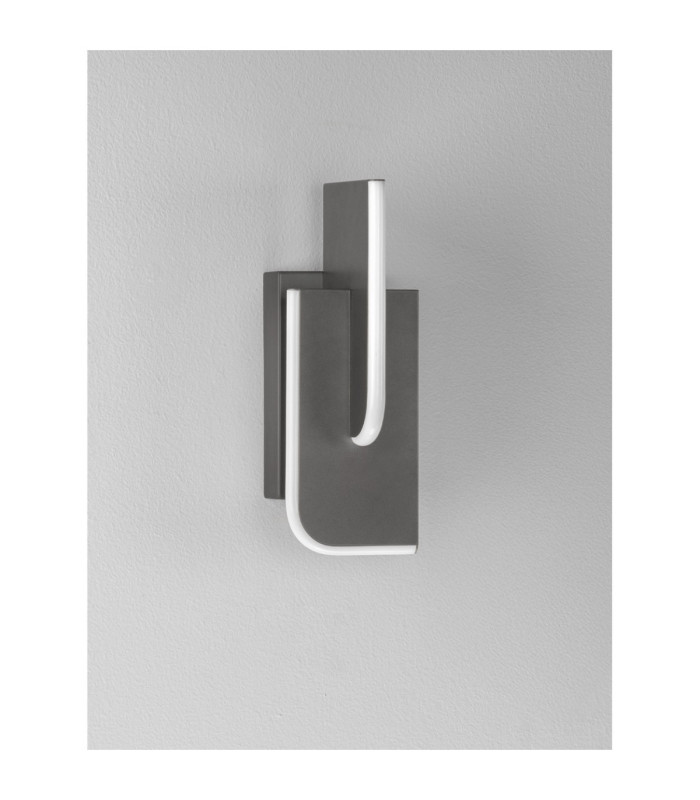 Totem Integrated LED Wall Lamp Silver Grey Triac Dimmable LED 9W 382lm 3000K-3