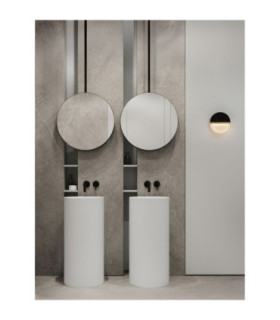 Dorin Bathroom Wall Lamp Black Brass Gold Clear White Cloud Triac Dimmable LED 7W 431lm IP44 3000K-2