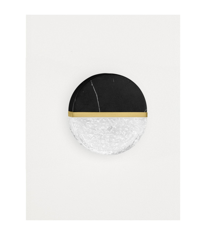 Dorin Bathroom Wall Lamp Black Brass Gold Clear White Cloud Triac Dimmable LED 7W 431lm IP44 3000K-3