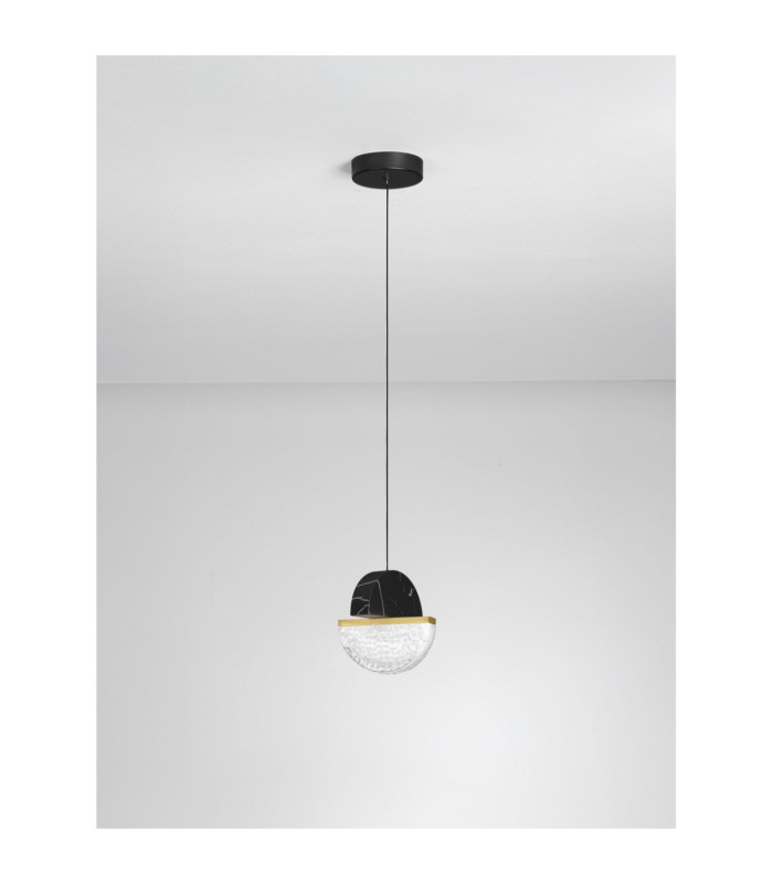 Dorin Slim Pendant Ceiling Light Black Brass Gold Clear White Cloud Triac Dimmable LED 7W 408lm 3000K-3