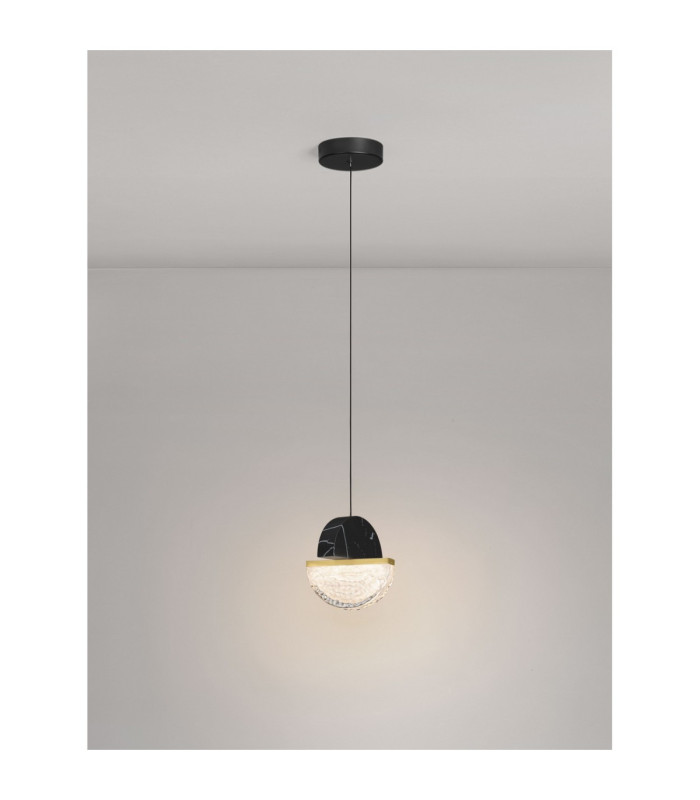 Dorin Slim Pendant Ceiling Light Black Brass Gold Clear White Cloud Triac Dimmable LED 7W 408lm 2700K-4