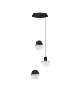 Dorin Cluster Pendant Ceiling Light Black Brass Gold Clear White Cloud Triac Dimmable LED 18W 1206lm 3000K-1