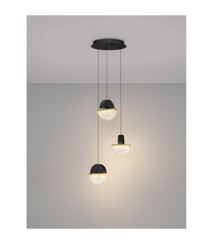 Dorin Cluster Pendant Ceiling Light Black Brass Gold Clear White Cloud Triac Dimmable LED 18W 1206lm 3000K-4