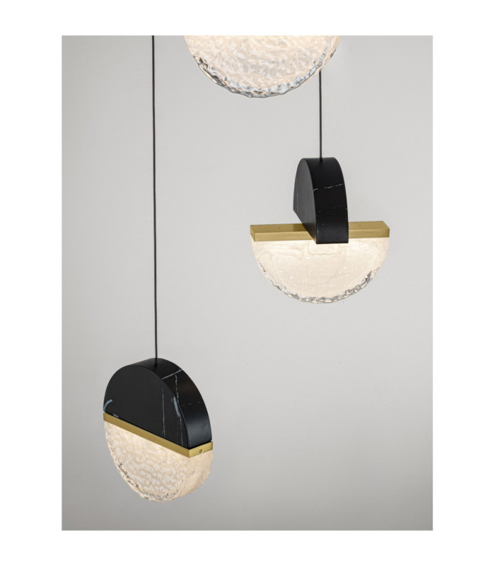 Dorin Cluster Pendant Ceiling Light Black Brass Gold Clear White Cloud Triac Dimmable LED 18W 1206lm 3000K-5