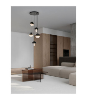 Dorin Cluster Pendant Ceiling Light Black Brass Gold Clear White Cloud Triac Dimmable LED 30W 2168lm 3000K-2