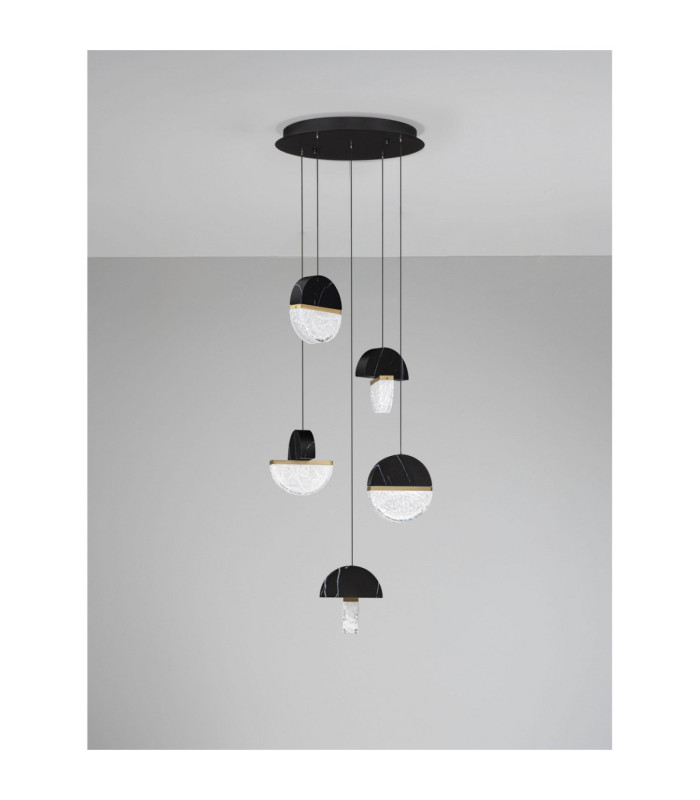 Dorin Cluster Pendant Ceiling Light Black Brass Gold Clear White Cloud Triac Dimmable LED 30W 2168lm 3000K-3