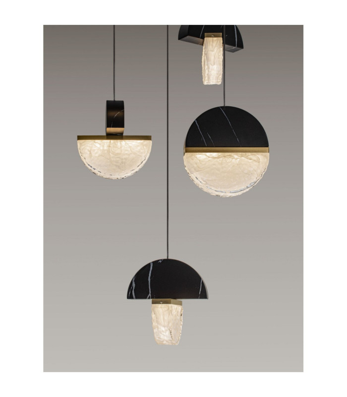 Dorin Cluster Pendant Ceiling Light Black Brass Gold Clear White Cloud Triac Dimmable LED 30W 2168lm 3000K-5