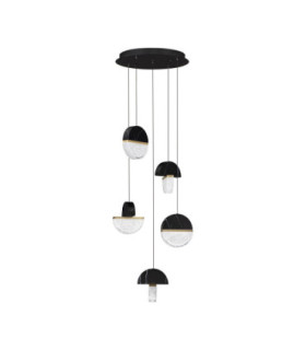 Dorin Cluster Pendant Ceiling Light Black Brass Gold Clear White Cloud Triac Dimmable LED 30W 2168lm 2700K-1