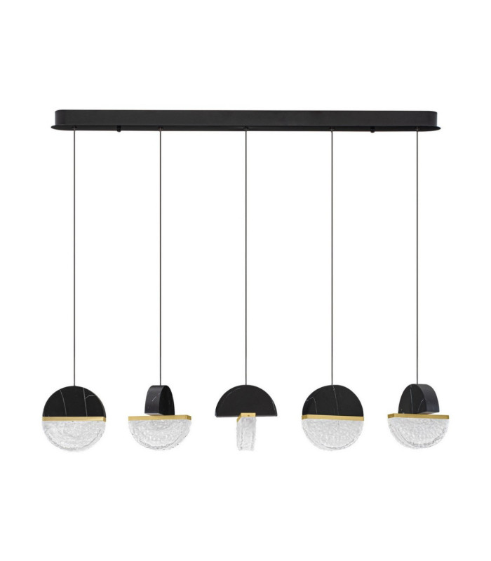 Dorin Bar Pendant Ceiling Light Black Brass Gold Clear White Cloud Triac Dimmable LED 30W 2168lm 3000K-1