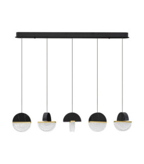 Dorin Bar Pendant Ceiling Light Black Brass Gold Clear White Cloud Triac Dimmable LED 30W 2168lm 2700K-1