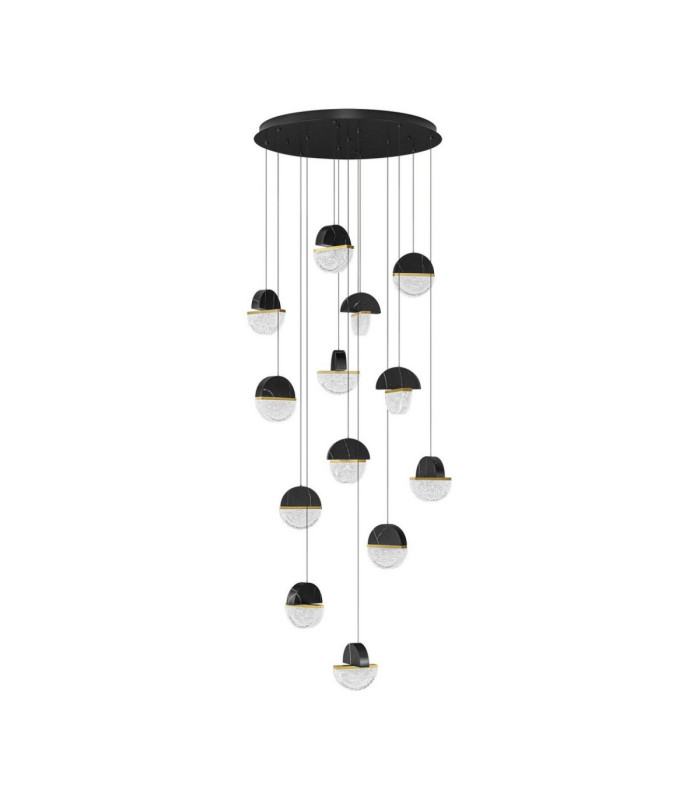 Dorin Cluster Pendant Ceiling Light Black Brass Gold Clear White Cloud Triac Dimmable LED 72W 5040lm 3000K-1