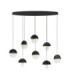 Dorin Cluster Pendant Ceiling Light Black Brass Gold Clear White Cloud Triac Dimmable LED 48W 3597lm 3000K-1