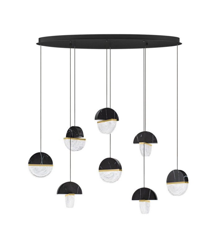 Dorin Cluster Pendant Ceiling Light Black Brass Gold Clear White Cloud Triac Dimmable LED 48W 3597lm 2700K-1