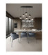 Dorin Cluster Pendant Ceiling Light Black Brass Gold Clear White Cloud Triac Dimmable LED 48W 3597lm 2700K-2