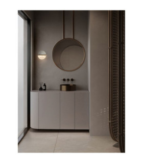 Dorin Bathroom Wall Lamp White Brass Gold Clear White Cloud Triac Dimmable LED 7W 431lm IP44 3000K-2