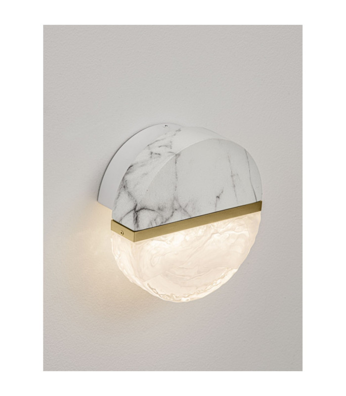 Dorin Bathroom Wall Lamp White Brass Gold Clear White Cloud Triac Dimmable LED 7W 431lm IP44 3000K-5
