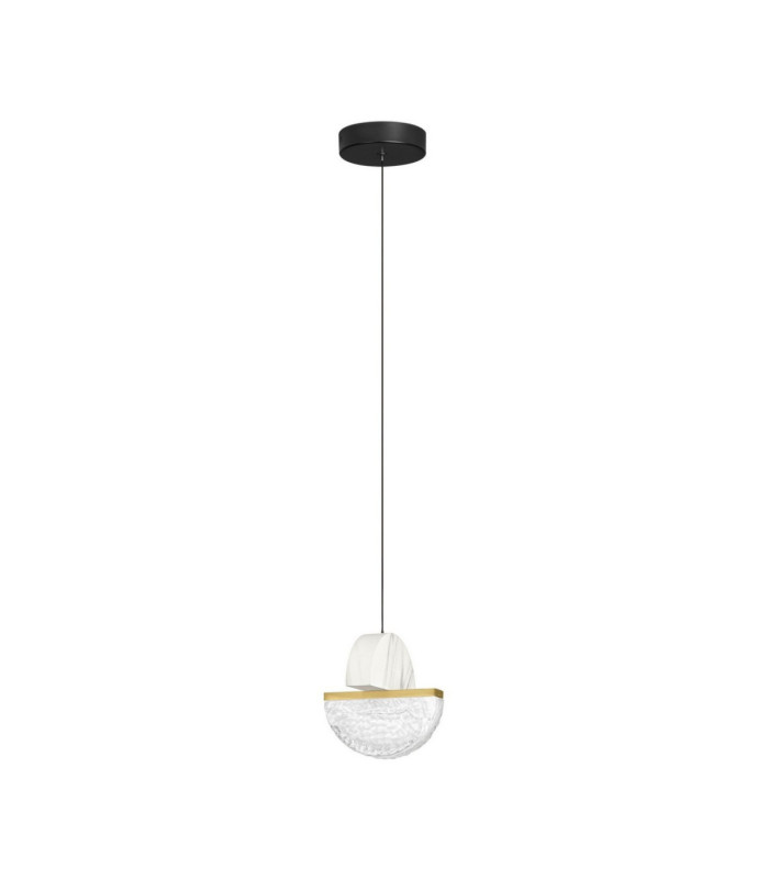 Dorin Slim Pendant Ceiling Light White Brass Gold Clear White Cloud Triac Dimmable LED 7W 408lm 3000K-1