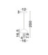 Dorin Slim Pendant Ceiling Light White Brass Gold Clear White Cloud Triac Dimmable LED 7W 408lm 2700K-4