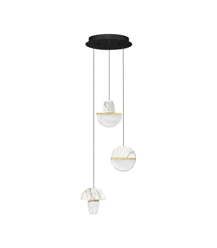 Dorin Cluster Pendant Ceiling Light White Brass Gold Clear White Cloud Triac Dimmable LED 18W 1206lm 3000K-1