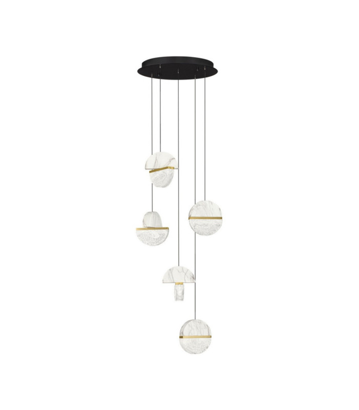 Dorin Cluster Pendant Ceiling Light White Brass Gold Clear White Cloud Triac Dimmable LED 30W 2168lm 3000K-1