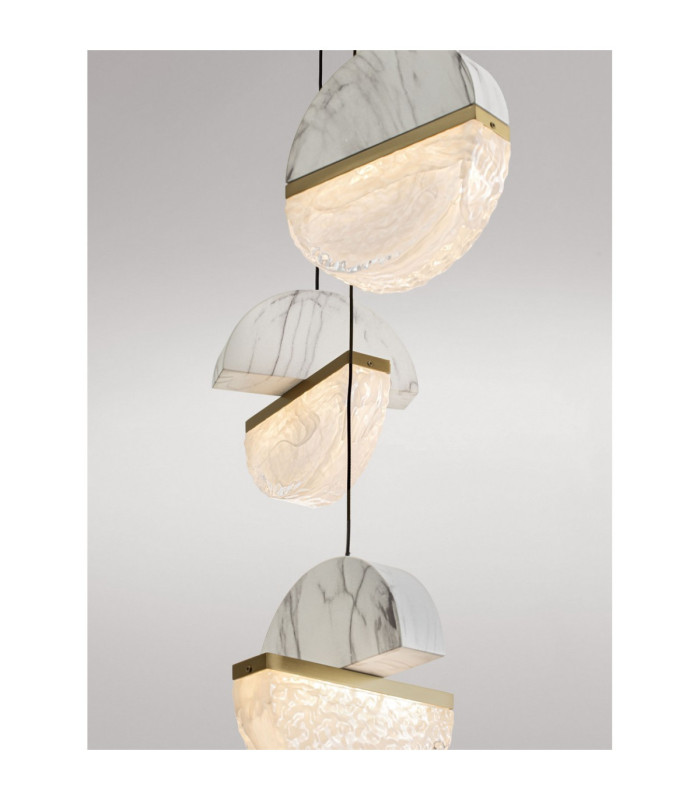 Dorin Cluster Pendant Ceiling Light White Brass Gold Clear White Cloud Triac Dimmable LED 30W 2168lm 3000K-4