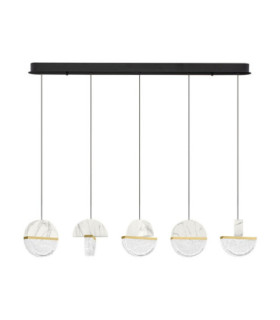 Dorin Bar Pendant Ceiling Light White Brass Gold Clear White Cloud Triac Dimmable LED 30W 2168lm 3000K-1