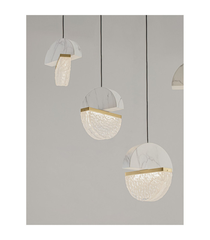 Dorin Bar Pendant Ceiling Light White Brass Gold Clear White Cloud Triac Dimmable LED 30W 2168lm 2700K-2