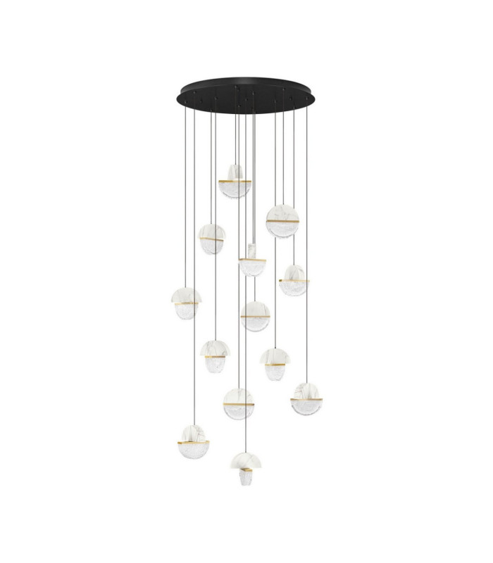 Dorin Cluster Pendant Ceiling Light White Brass Gold Clear White Cloud Triac Dimmable LED 72W 5040lm 3000K-1