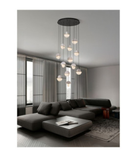 Dorin Cluster Pendant Ceiling Light White Brass Gold Clear White Cloud Triac Dimmable LED 72W 5040lm 3000K-2