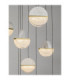 Dorin Cluster Pendant Ceiling Light White Brass Gold Clear White Cloud Triac Dimmable LED 72W 5040lm 3000K-3