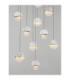 Dorin Cluster Pendant Ceiling Light White Brass Gold Clear White Cloud Triac Dimmable LED 72W 5040lm 3000K-4