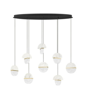 Dorin Cluster Pendant Ceiling Light White Brass Gold Clear White Cloud Triac Dimmable LED 48W 3597lm 3000K-1