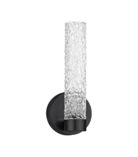 Zelon Integrated LED Wall Lamp Matt Black Clear Triac Dimmable LED 6W 301lm 3000K-1