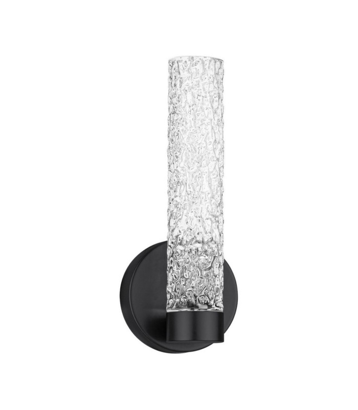 Zelon Integrated LED Wall Lamp Matt Black Clear Triac Dimmable LED 6W 301lm 3000K-1