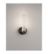 Zelon Integrated LED Wall Lamp Matt Black Clear Triac Dimmable LED 6W 301lm 3000K-4