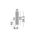 Zelon Integrated LED Wall Lamp Matt Black Clear Triac Dimmable LED 6W 301lm 3000K-7