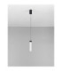 Zelon Slim Pendant Ceiling Light Matt Black Clear Triac Dimmable LED 6W 301lm 3000K-3
