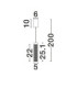 Zelon Slim Pendant Ceiling Light Matt Black Clear Triac Dimmable LED 6W 301lm 3000K-7