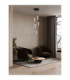 Zelon Cluster Pendant Ceiling Light Matt Black Clear Triac Dimmable LED 20W 1400lm 3000K-2