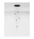 Zelon Cluster Pendant Ceiling Light Matt Black Clear Triac Dimmable LED 20W 1400lm 3000K-3