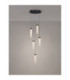 Zelon Cluster Pendant Ceiling Light Matt Black Clear Triac Dimmable LED 20W 1400lm 3000K-4