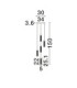 Zelon Cluster Pendant Ceiling Light Matt Black Clear Triac Dimmable LED 20W 1400lm 3000K-6