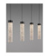 Zelon Bar Pendant Ceiling Light Matt Black Clear Triac Dimmable LED 20W 1400lm 3000K-5