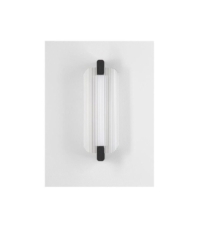 Emery Integrated LED Wall Lamp Matt Black Clear LED 13W 711lm 3000K-3
