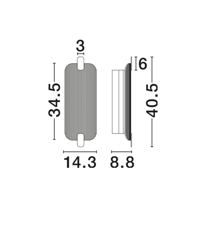 Emery Integrated LED Wall Lamp Matt Black Clear LED 13W 711lm 3000K-6